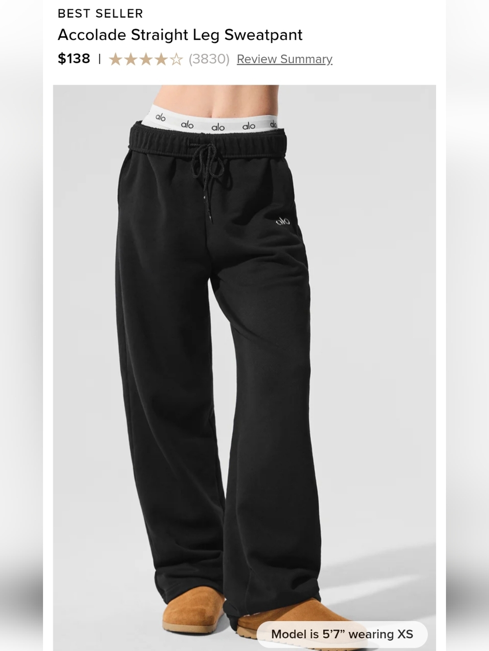Alo Accolade Straight Leg Sweatpants